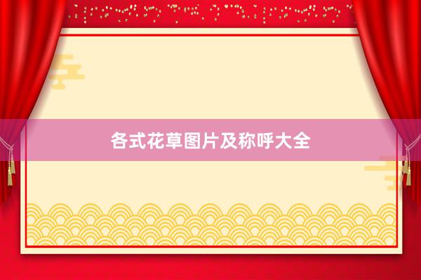 各式花草图片及称呼大全