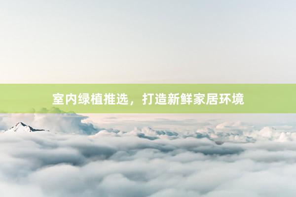 室内绿植推选，打造新鲜家居环境