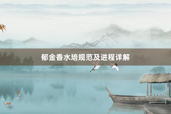 郁金香水培规范及进程详解